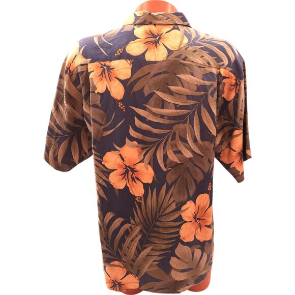 Tommy Bahama Men's Silk Shirt Button Up Hibiscus Print Short Sleeve - Picture 2 of 10